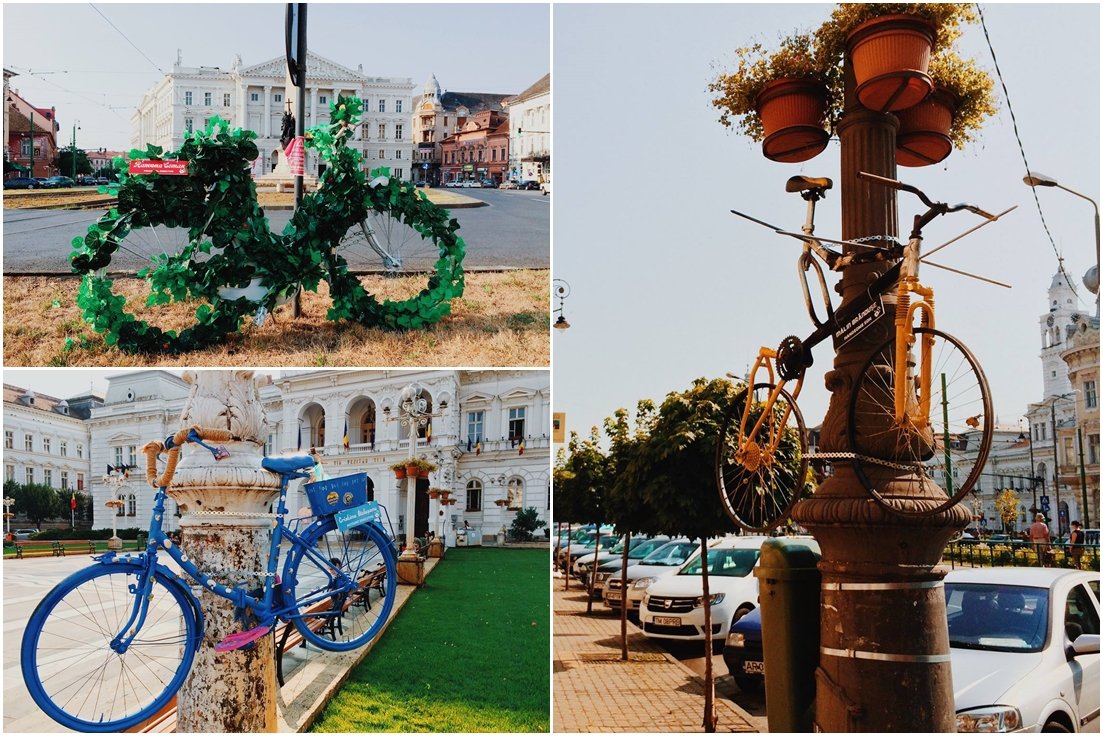 CAMPANIE INEDITĂ | Centrul orașului, împânzit de biciclete agățate de stâlpi și copaci