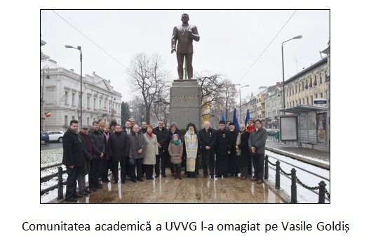 Universitatea de Vest „VASILE GOLDIȘ” din Arad, alături de toți românii, în săptămâna MARII UNIRI