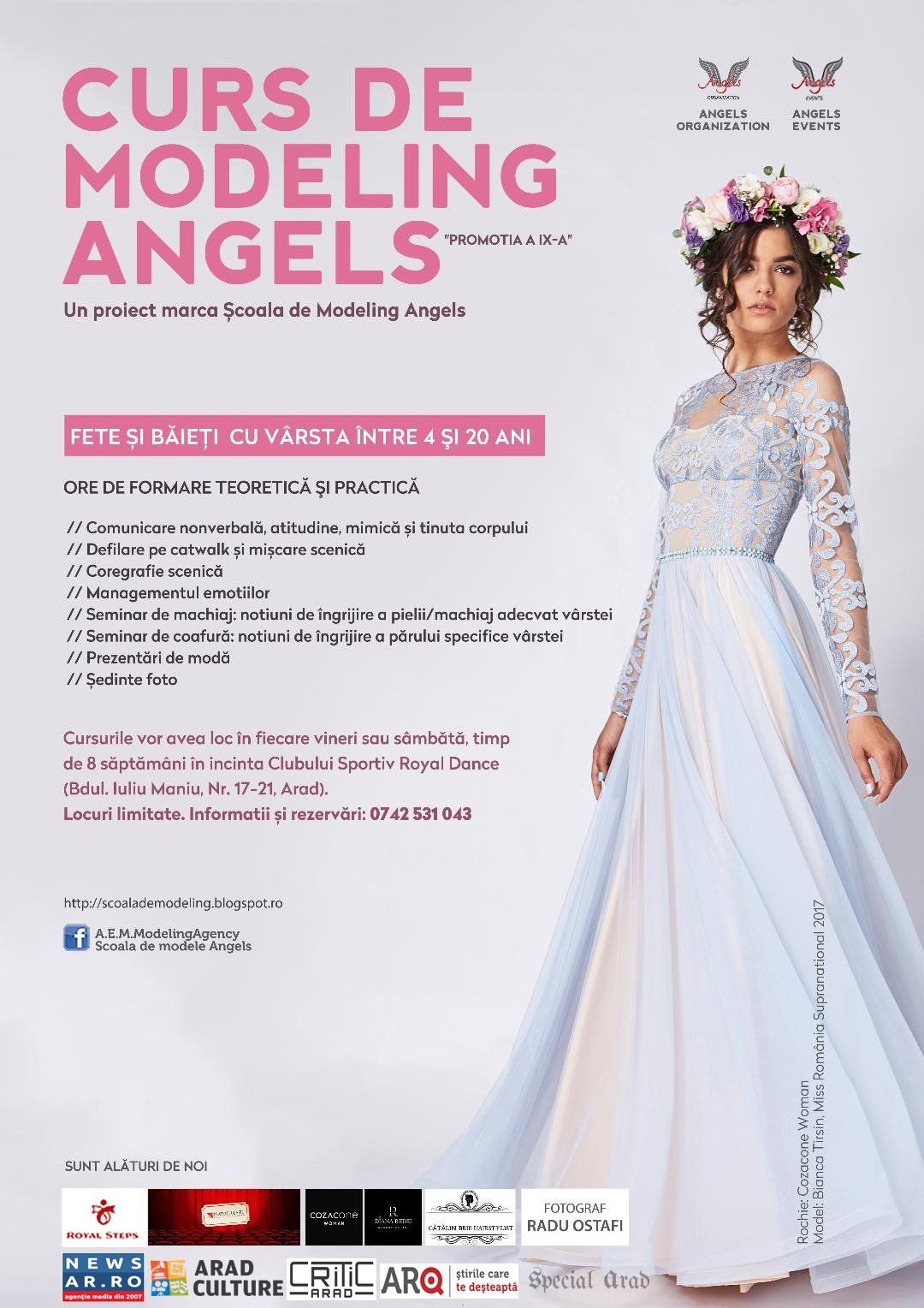Cursuri de modeling, organizate de Angels Events și Asociația Angels Organization