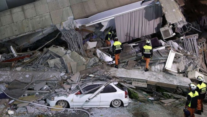 Bilanţul cutremurului din Taiwan creşte la 4 morţi şi 225 de răniţi