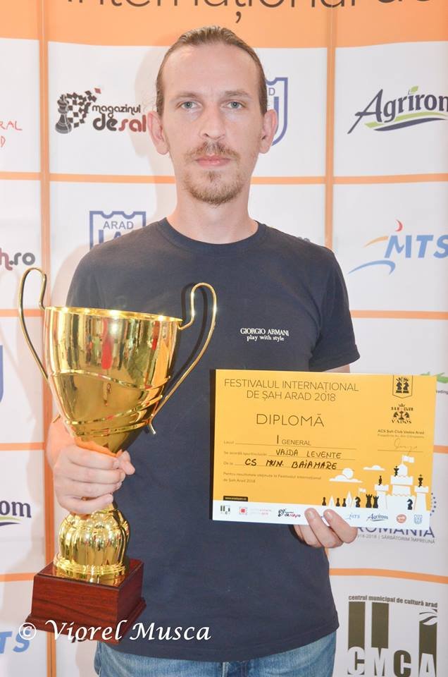 Levente Vajda câștigă triumfal Openul Arad 2018
