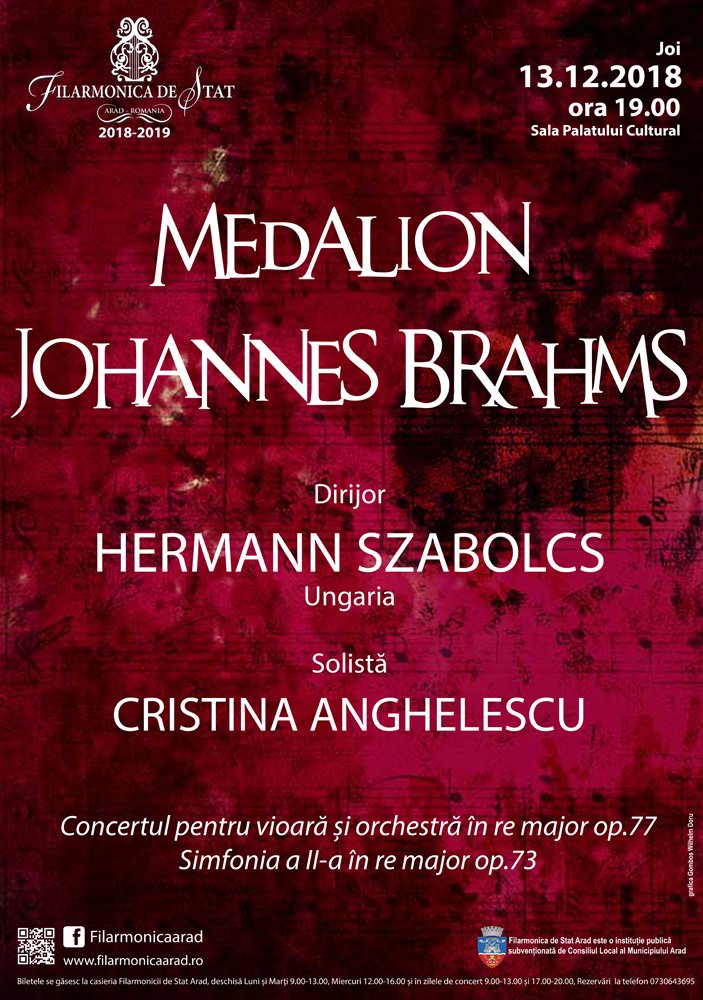 Medalion Johannes Brahms cu dirijor Hermann Szabolcs