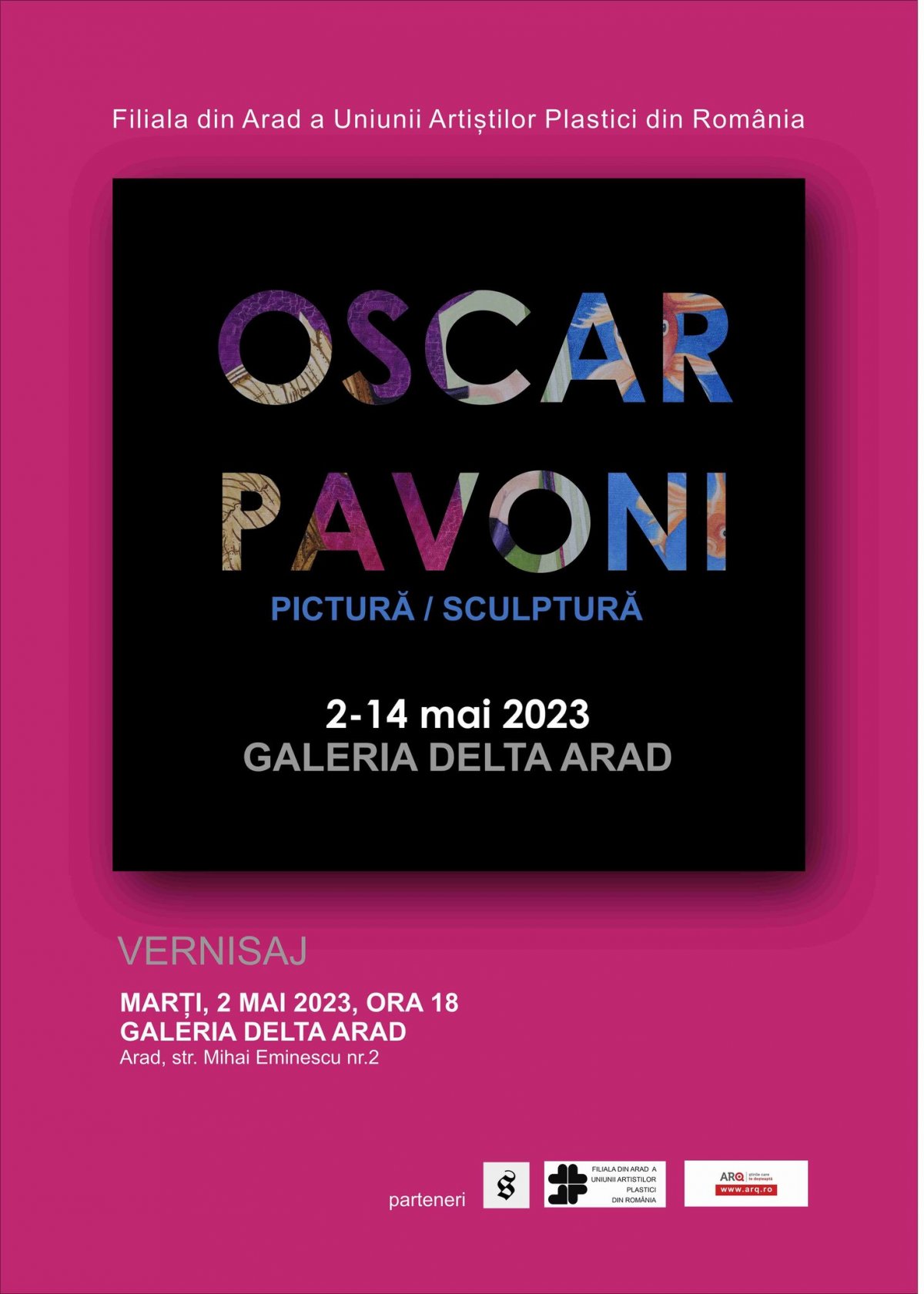 Vernisaj la Galeria DELTA: Oscar Pavoni - pictură și sculptură
