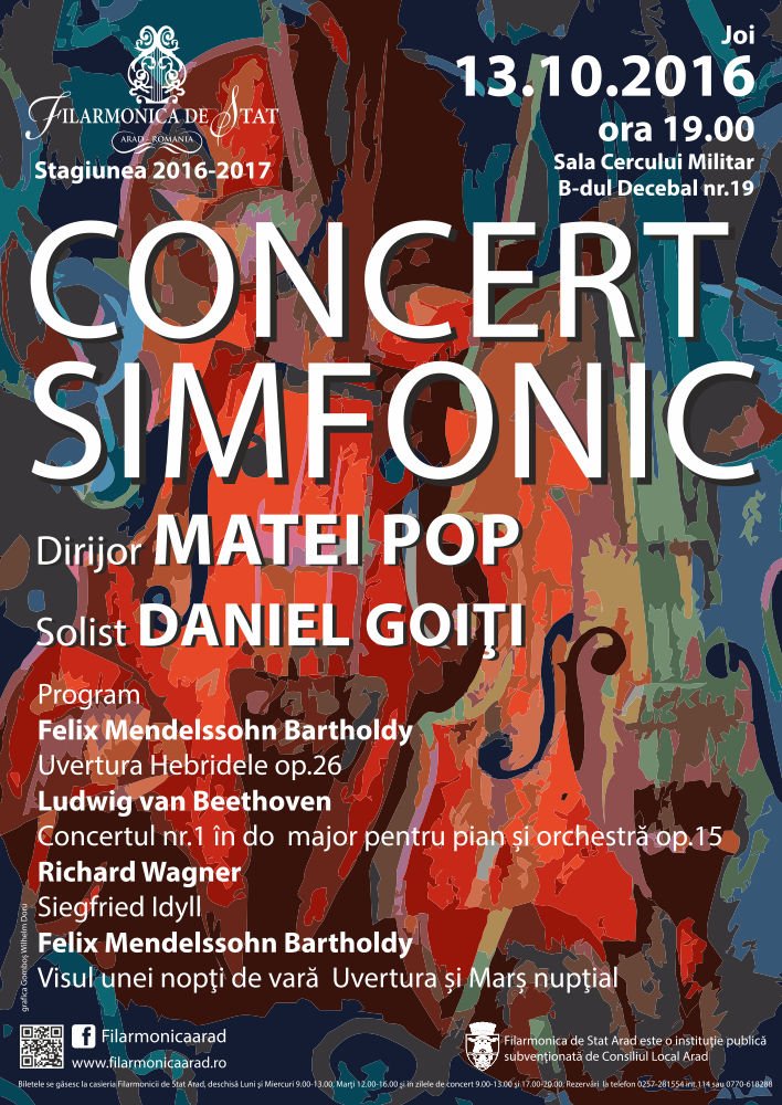 Dirijorul Matei Pop și pianistul Daniel Goiți – invitații concertului din această săptămână