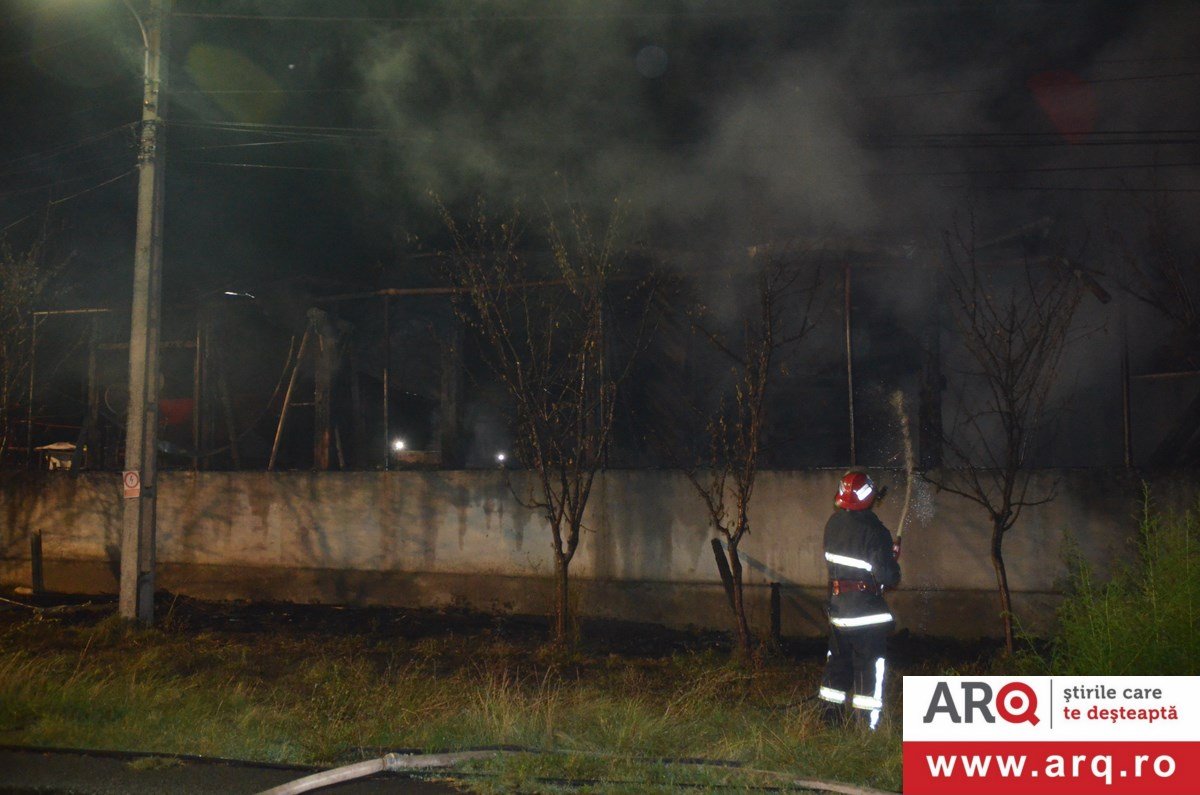 Incendiu violent la un depozit de mașini vechi din Gai