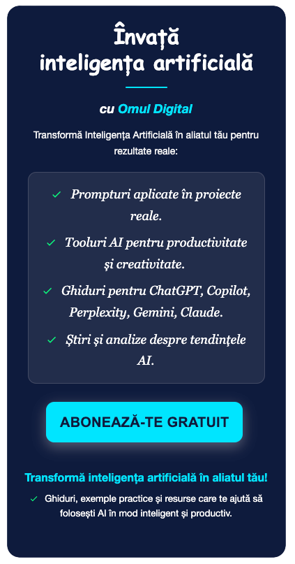Abonează-te la Omul Digital – noutăți AI