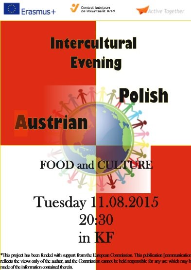 Voluntarii străini organizează o seară interculturală la Arad 