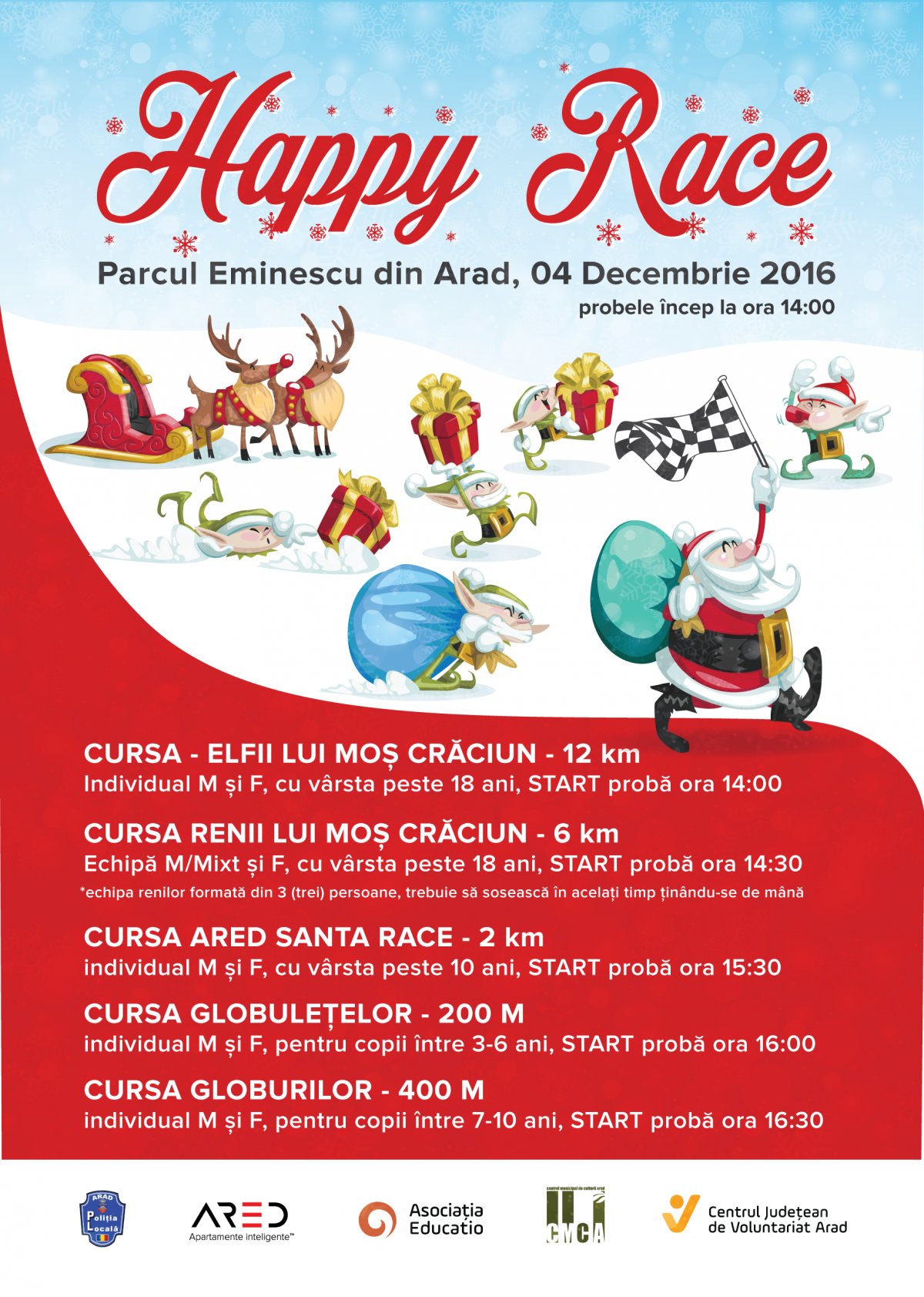 Happy Race 2016.  Cursa care aduce Crăciunul