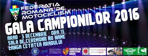 Gala Campionilor motociclismului românesc pe 2016 are loc la Arad 