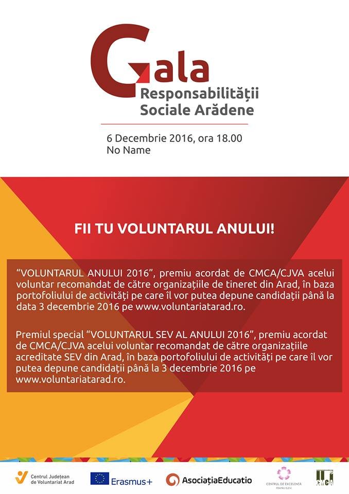 Gala voluntariatului devine Gala Responsabilității sociale