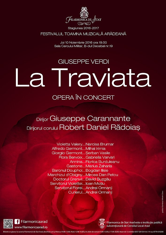 Festivalul Toamna Muzicală Arădeană; Eveniment: Operă în concert – La Traviata