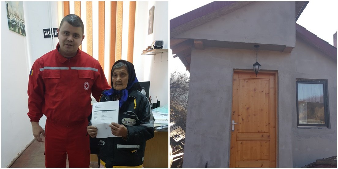 O bătrânică din Lipova a primit în dar o casă