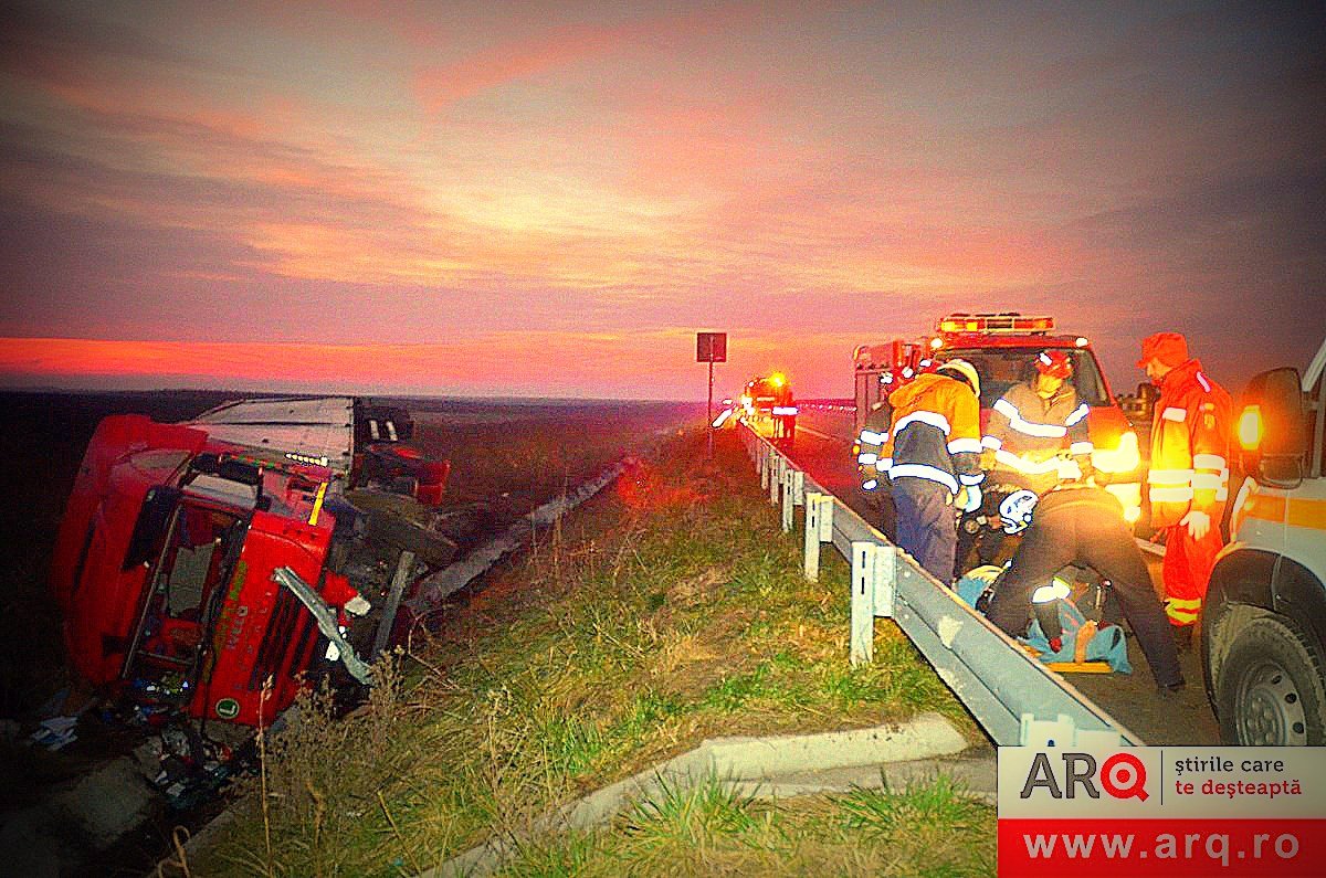 Mort în accident pe autostrada Nădlac - Arad (Foto - Video)