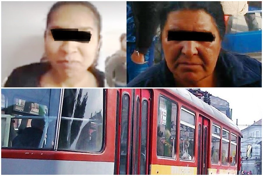 ATENȚIE! Aceste hoațe acționează în tramvaie. Au fost prinse când furau telefonul unei pasagere