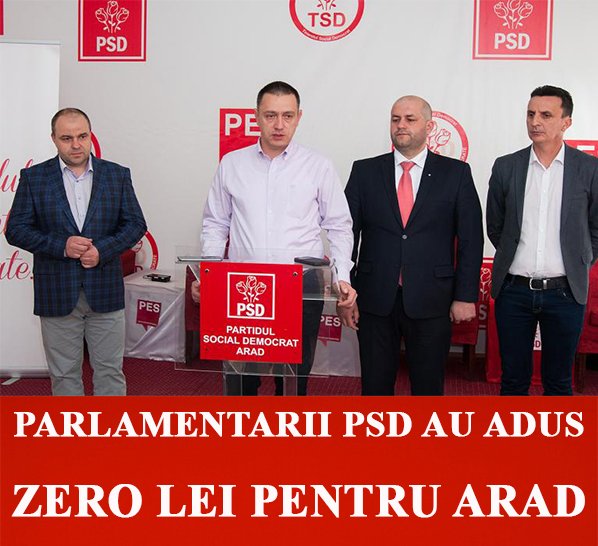 Fifor și ai lui, pesediștii ZERO pentru Arad!