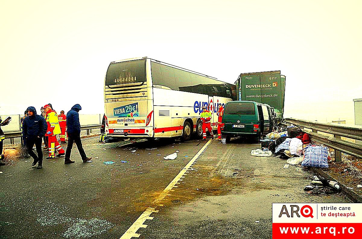 Cinci morţi în accident pe autostradă lângă graniţa maghiară