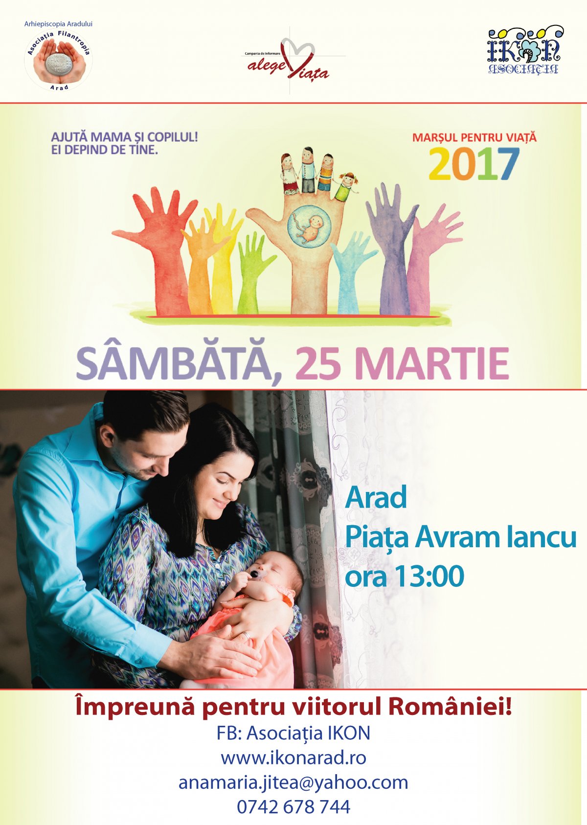 Marșul pentru viață 2017 – Ajută mama și copilul! Ei depind de tine