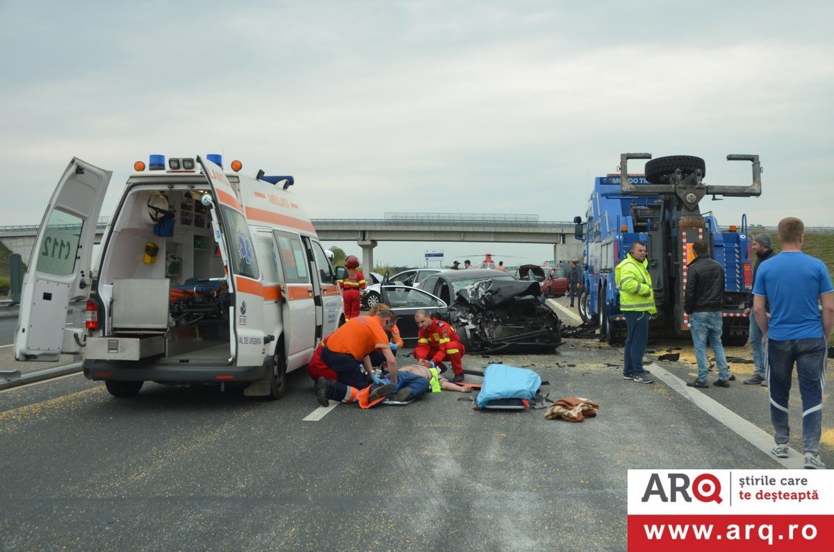 Muncitorul rănit în accidentul de pe A1, a murit la spital