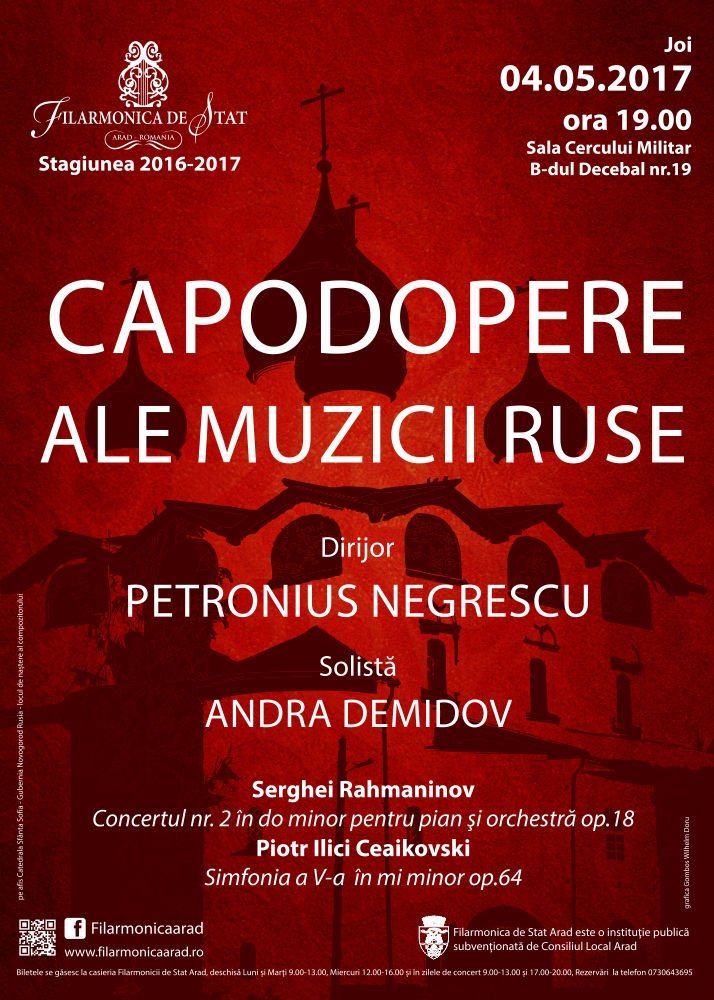  CAPODOPERE ALE MUZICII RUSE  la Sala Cercului Militar