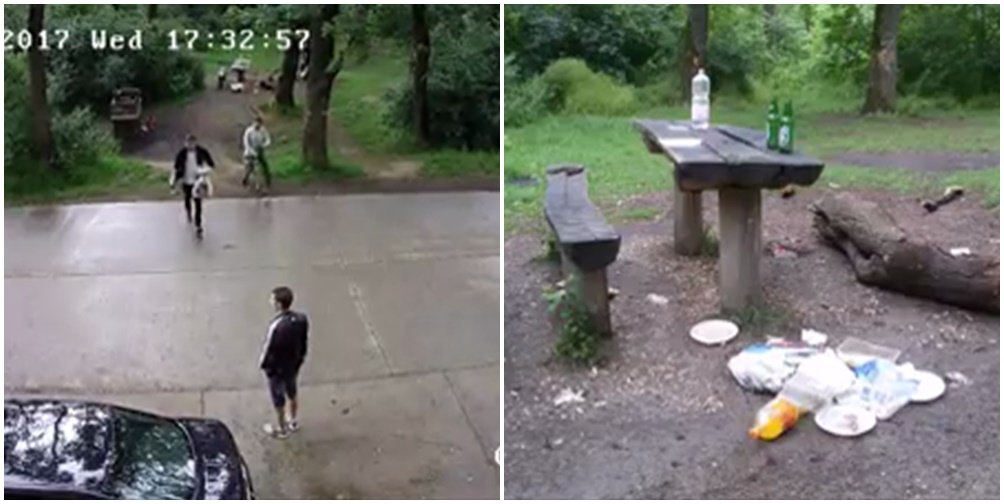 VIDEO | Un arădean care a lăsat gunoi după picnic la Ceala, identificat și amendat