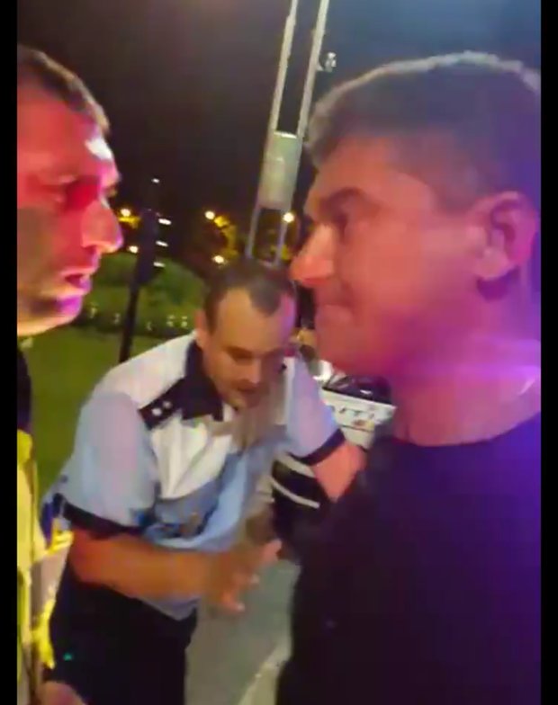 VIDEO/ Momentul în care Cristian Boureanu e pus la pământ de polițist. Noi imagini din noaptea scandalului