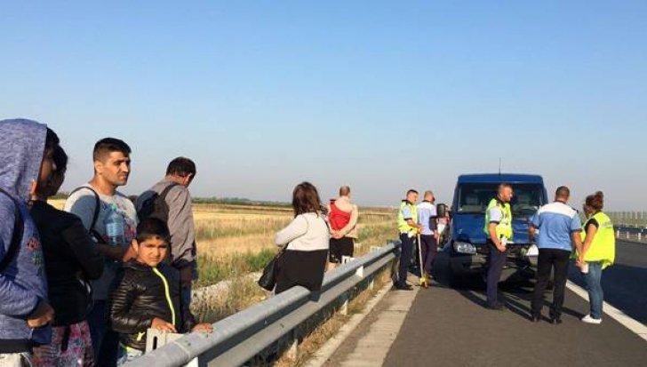 Accident violent pe autostrada Timișoara-Lugoj: 13 persoane implicate. Traficul a fost BLOCAT