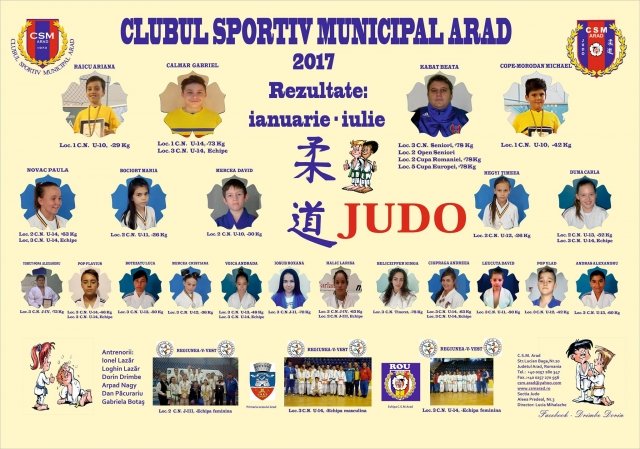 Secţia de judo a CSM Arad, pe plus după prima jumătate a anului