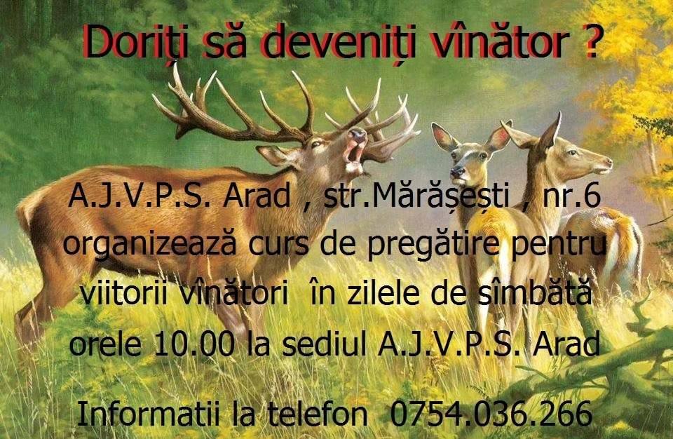 Doriți să deveniți vânători? Haideți la curs!