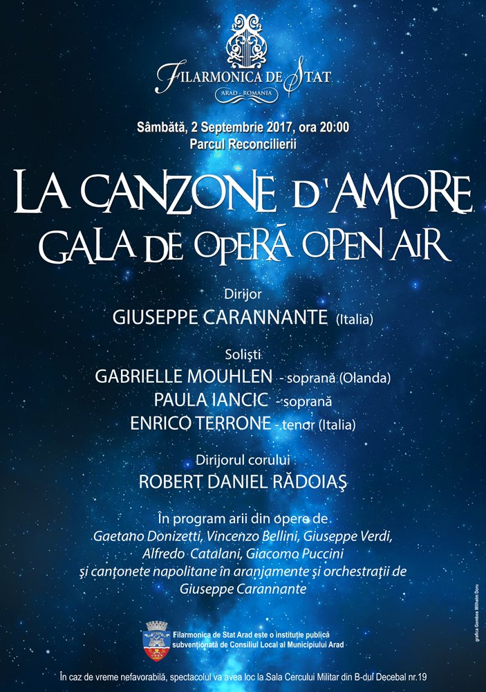 La canzone d’Amore - GALĂ DE OPERĂ OPEN AIR în Parcul Reconcilierii