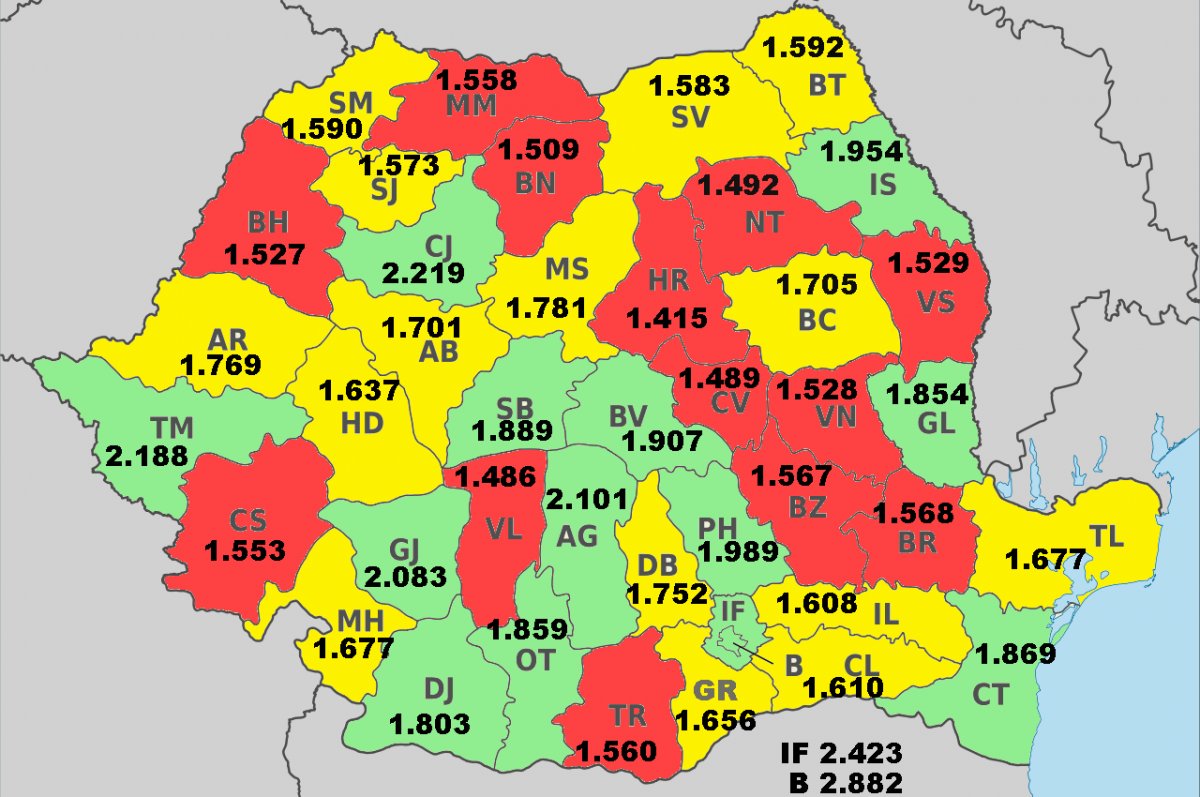 Harta salariilor din România: top 5 judeţe unde se câştigă cel mai bine şi regiunile unde se plăteşte cel mai prost