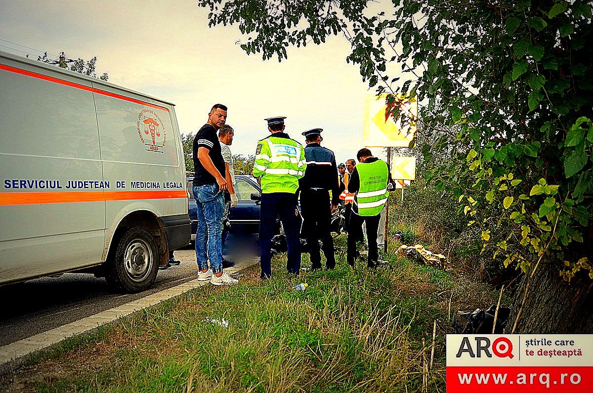 Accident mortal cu VW contra DUCATI între Șagu și Vinga (Foto-Video)