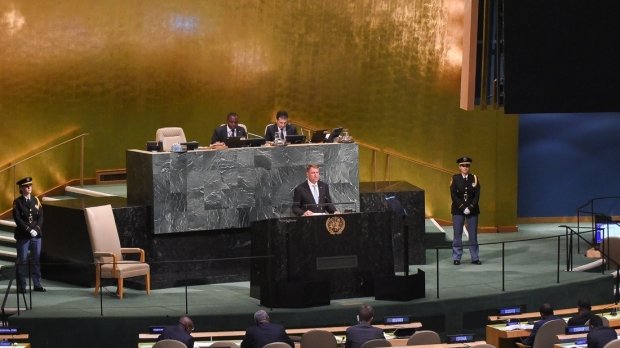 Klaus Iohannis, la ONU: Conflictele prelungite din regiunea Mării Negre rămân o ameninţare serioasă