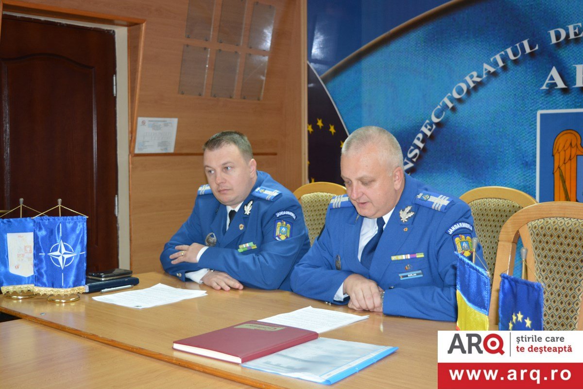 Conferință de presă la sediul Jandarmeriei Arad