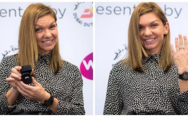 Pe lângă trofeul pentru locul 1 mondial, Simona Halep a mai avut parte de o surpriză: un inel în valoare de 4.200 de dolari. „M-am logodit cu…”