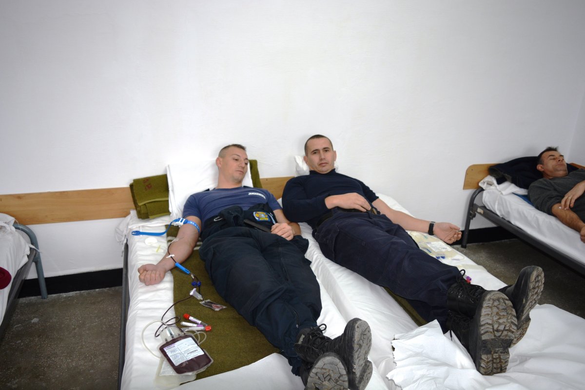 Peste 8000 ml. de sânge ,, bleu – jandarm”, au părăsit legal  sediul Jandarmeriei Arad
