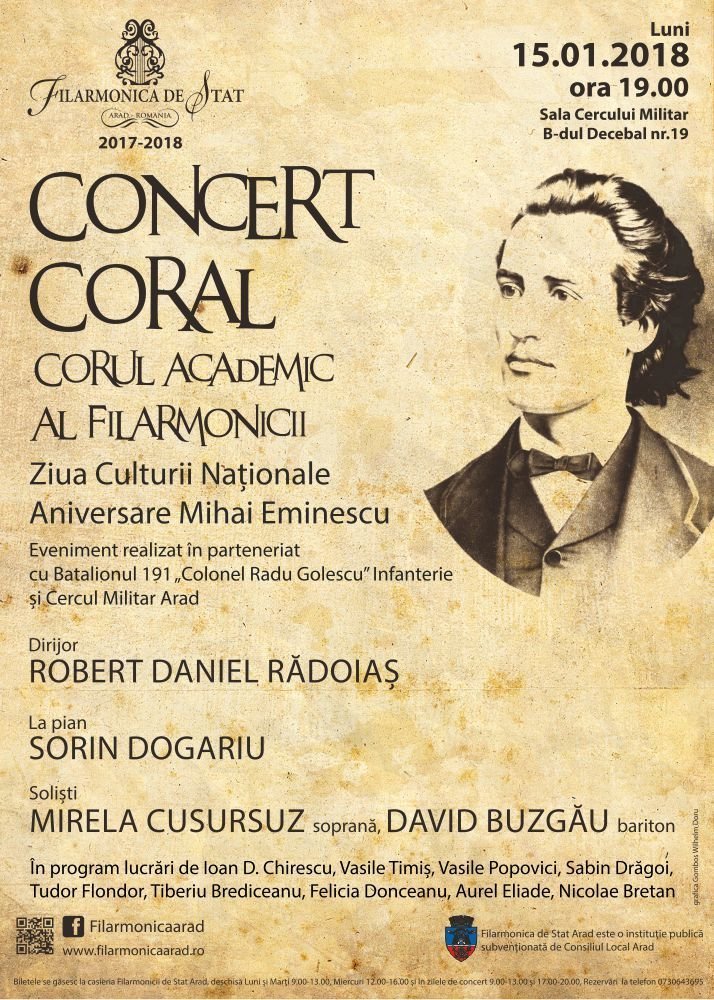 Concert coral la Sala Cercului Militar