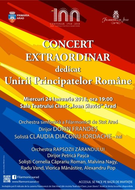 Concert extraordinar, dedicat Unirii Principatelor Române