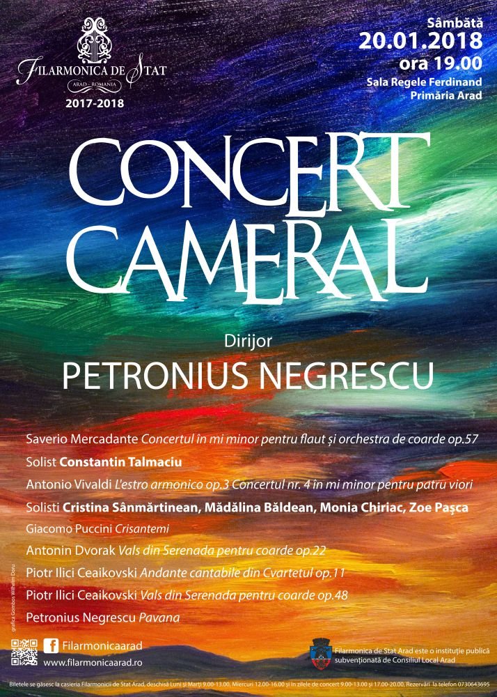 Concert cameral la Sala Regele Ferdinand cu dirijorul Petronius Negrescu