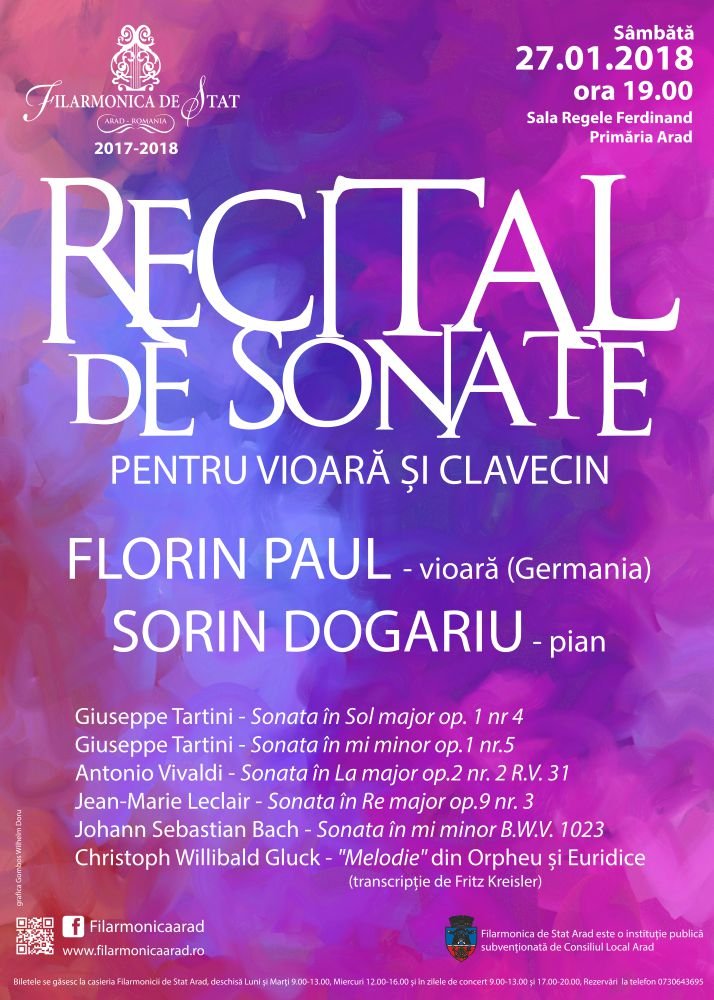 Recital cameral de muzică barocă, susținut de admirabilul violonist Florin Paul