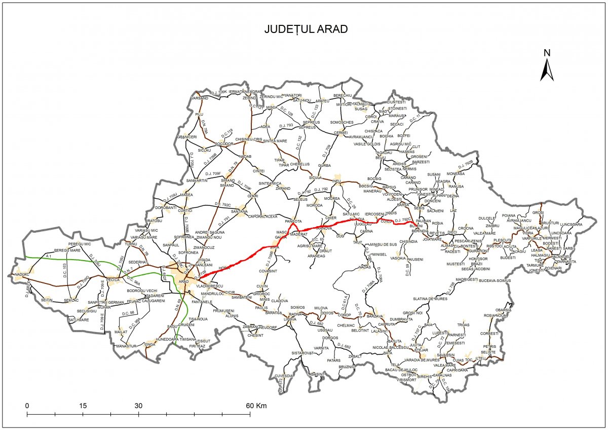 Consiliul Județean prezintă cele 12 localități unde se va munci pe șantierul drumului Arad-Şiria-Pâncota-Buteni