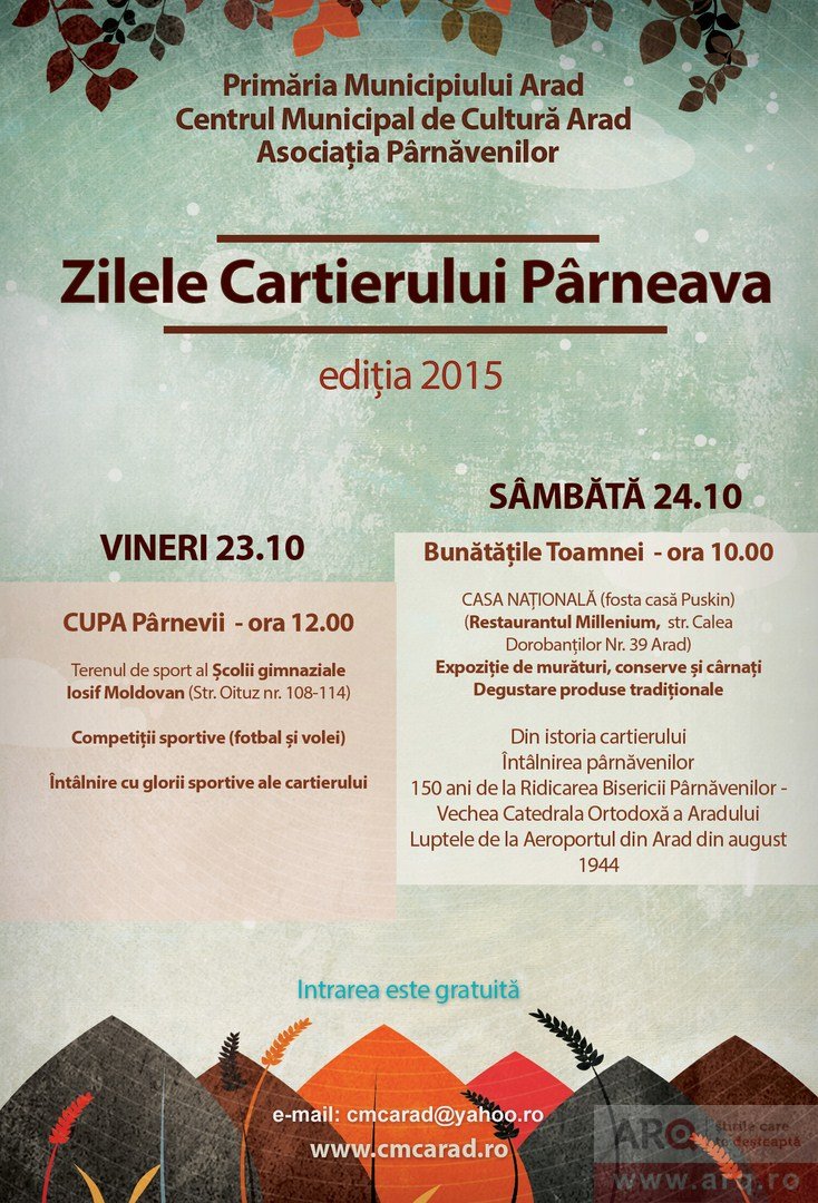 Zilele Cartierului Pârneava  23 - 24 octombrie 2015