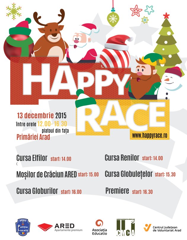 Arădenii sunt așteptați să se înscrie la Happy Race