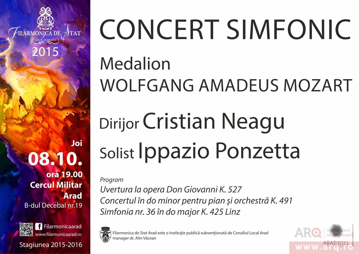 Joi seara - Medalion Wolfgang Amadeus Mozart