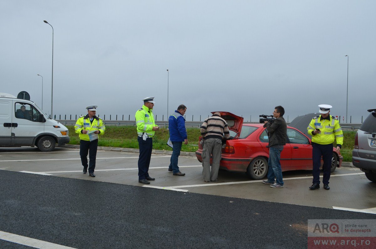 Control „la sânge” pe Autostrada Arad - Timişoara