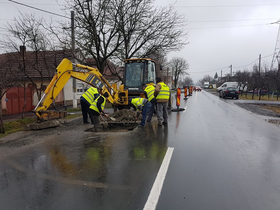 Strada 6 Vânători a fost reparată