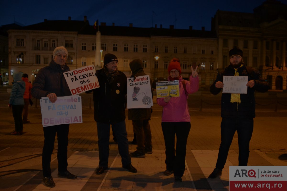 Proteste boicotate de ... ”comoditati” și ger la Arad 