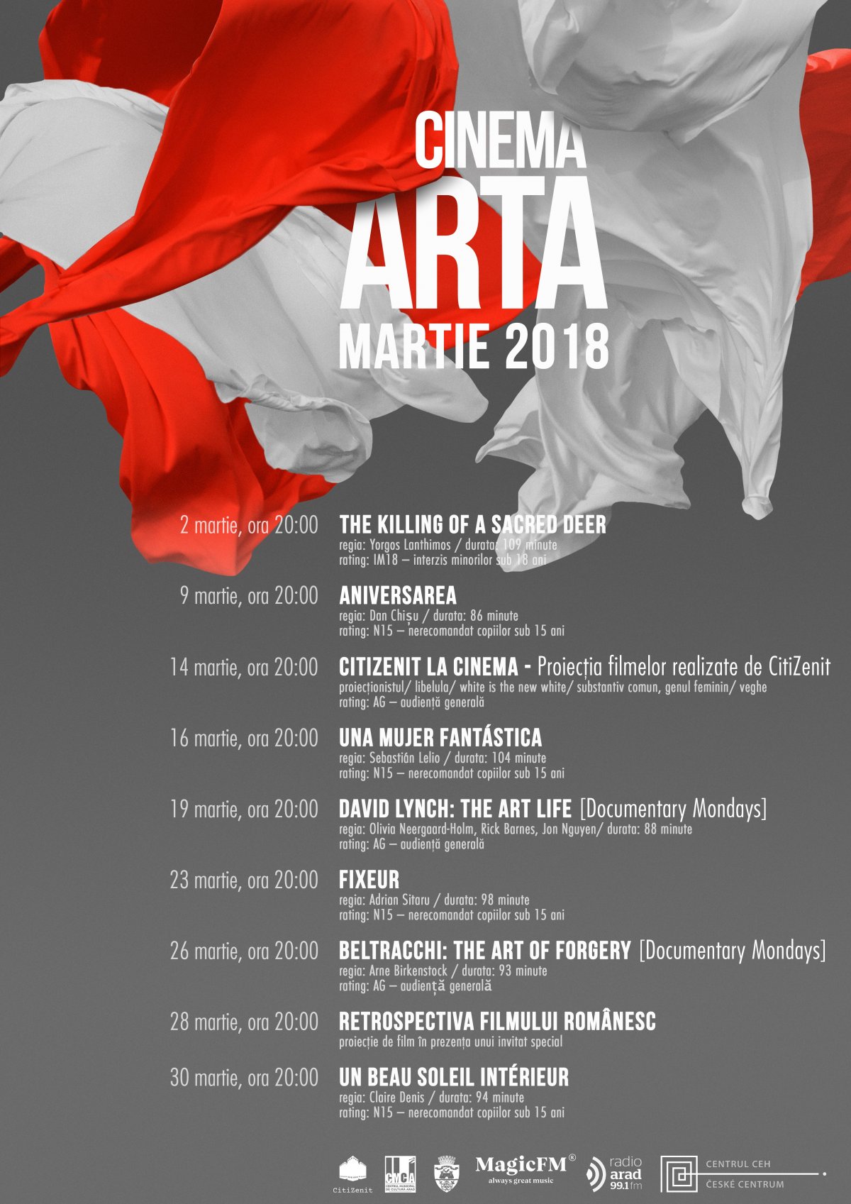 Luna martie la Cinema Arta: program intens de filme europene, româneşti şi documentare