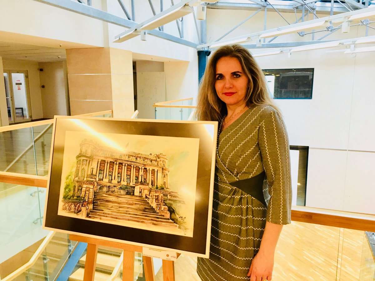 Pictorița arădeancă Anetta Beatrice Filip a expus la Biblioteca Națională a României !