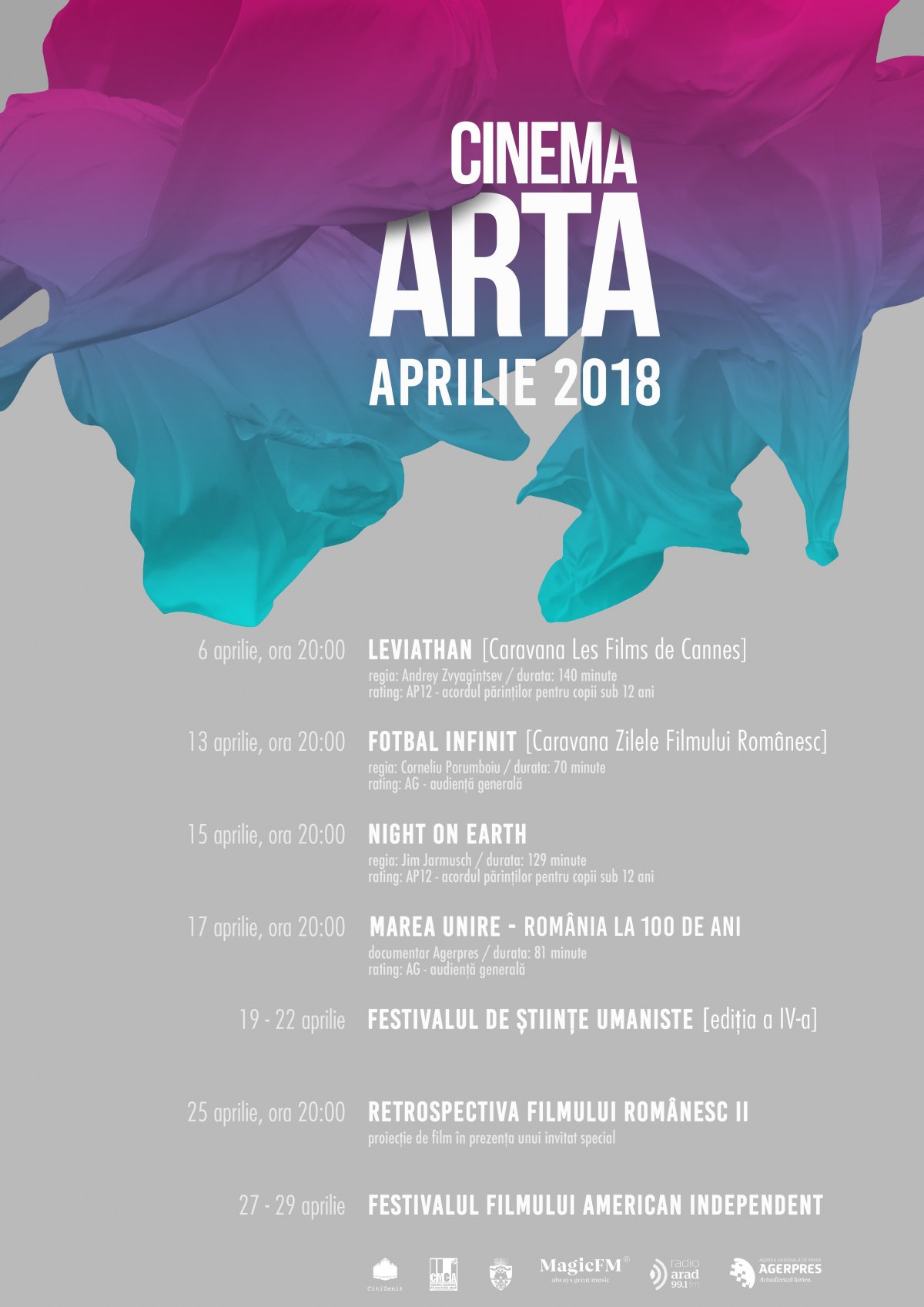 Filme independente de pe 3 continente în aprilie la Arta 