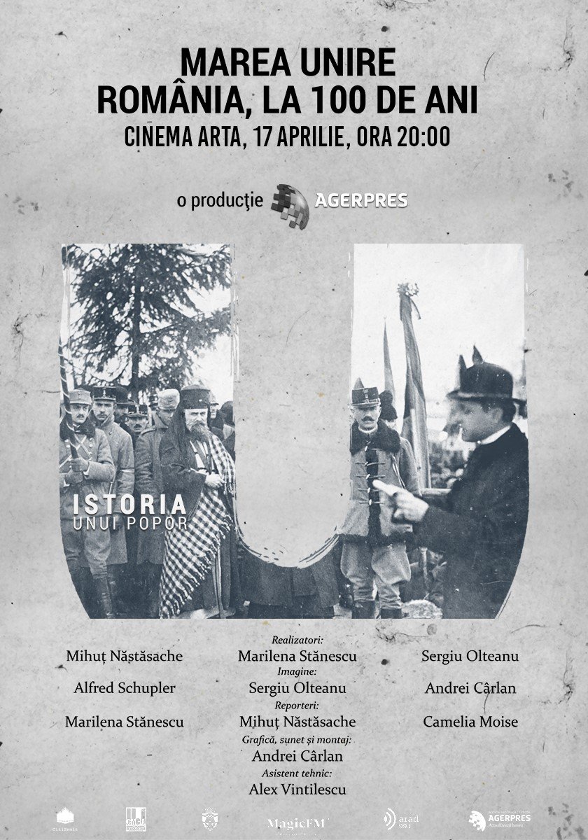 Proiecția filmului documentar „Marea Unire - România, la 100 de ani”